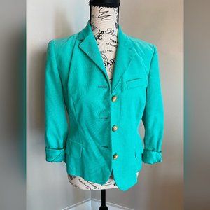 Ralph Lauren Aqua Corduroy Blazer